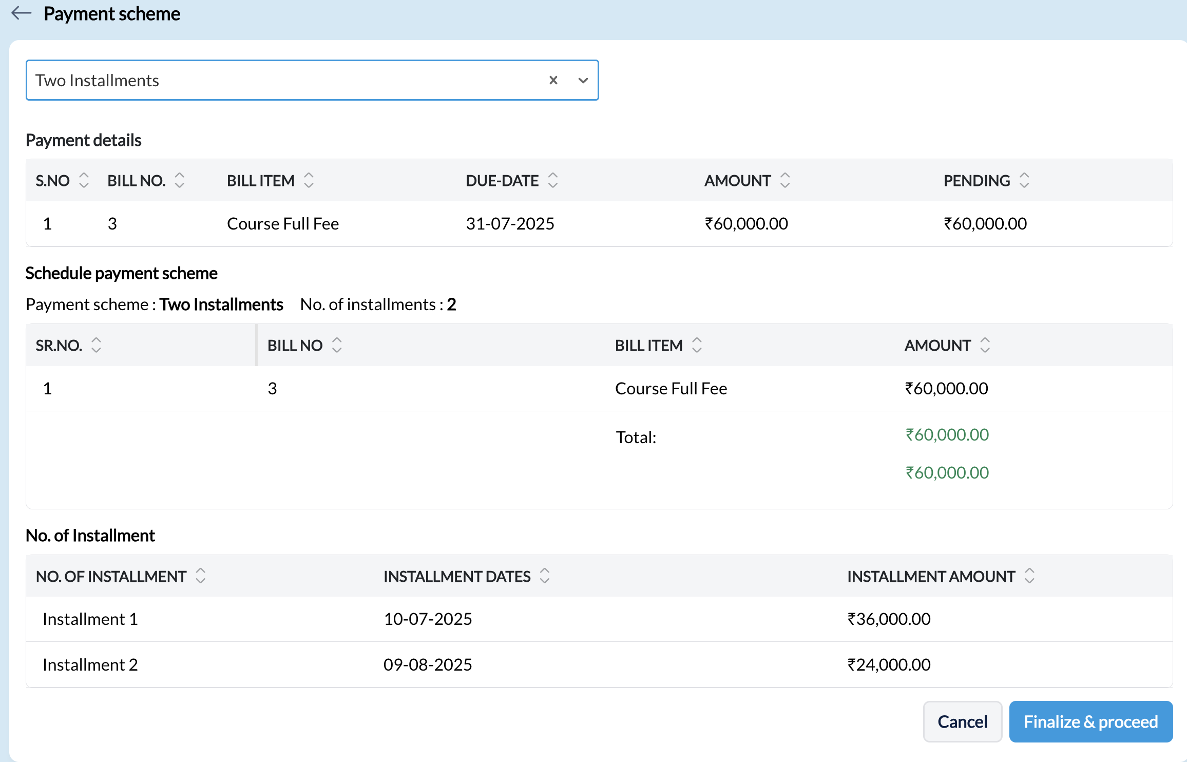 Fee Management System