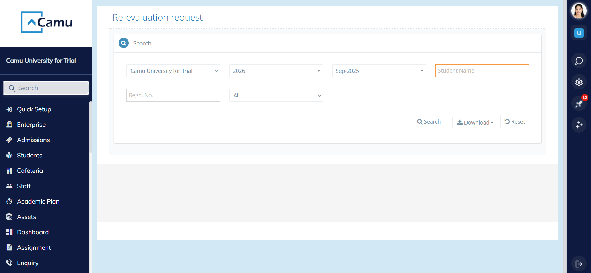 Examination revaluation management