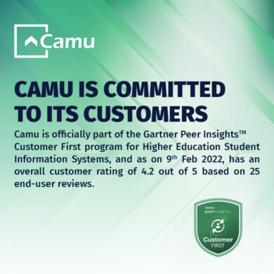 Camu is now a part of the Gartner Peer Insights™ Customer First program for Higher Education Student Information Systems